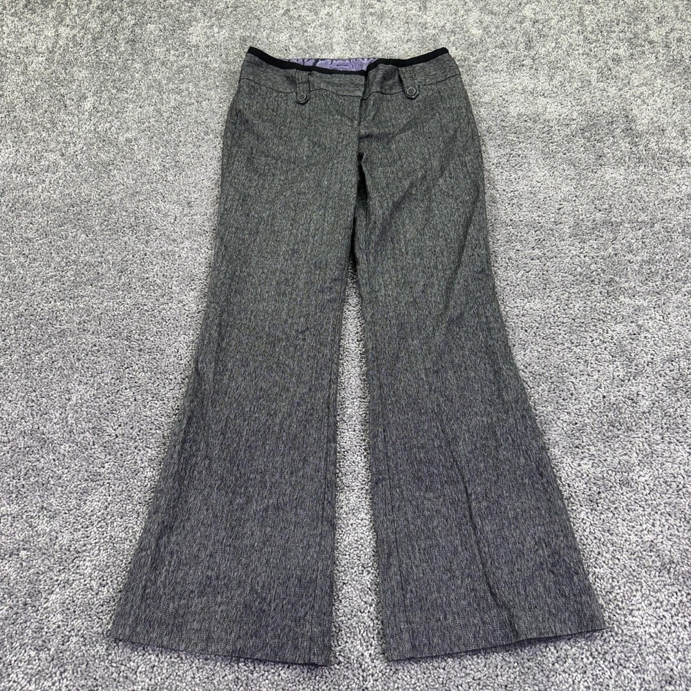 Maurices Pants Womens 9/10 Gray Dress Flare Stretch Work Preppy